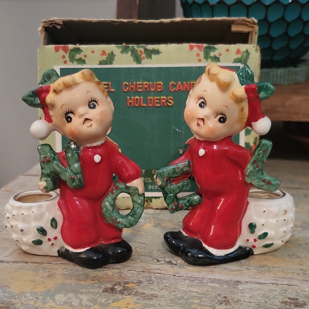 Vintage Cherub Candle Holders